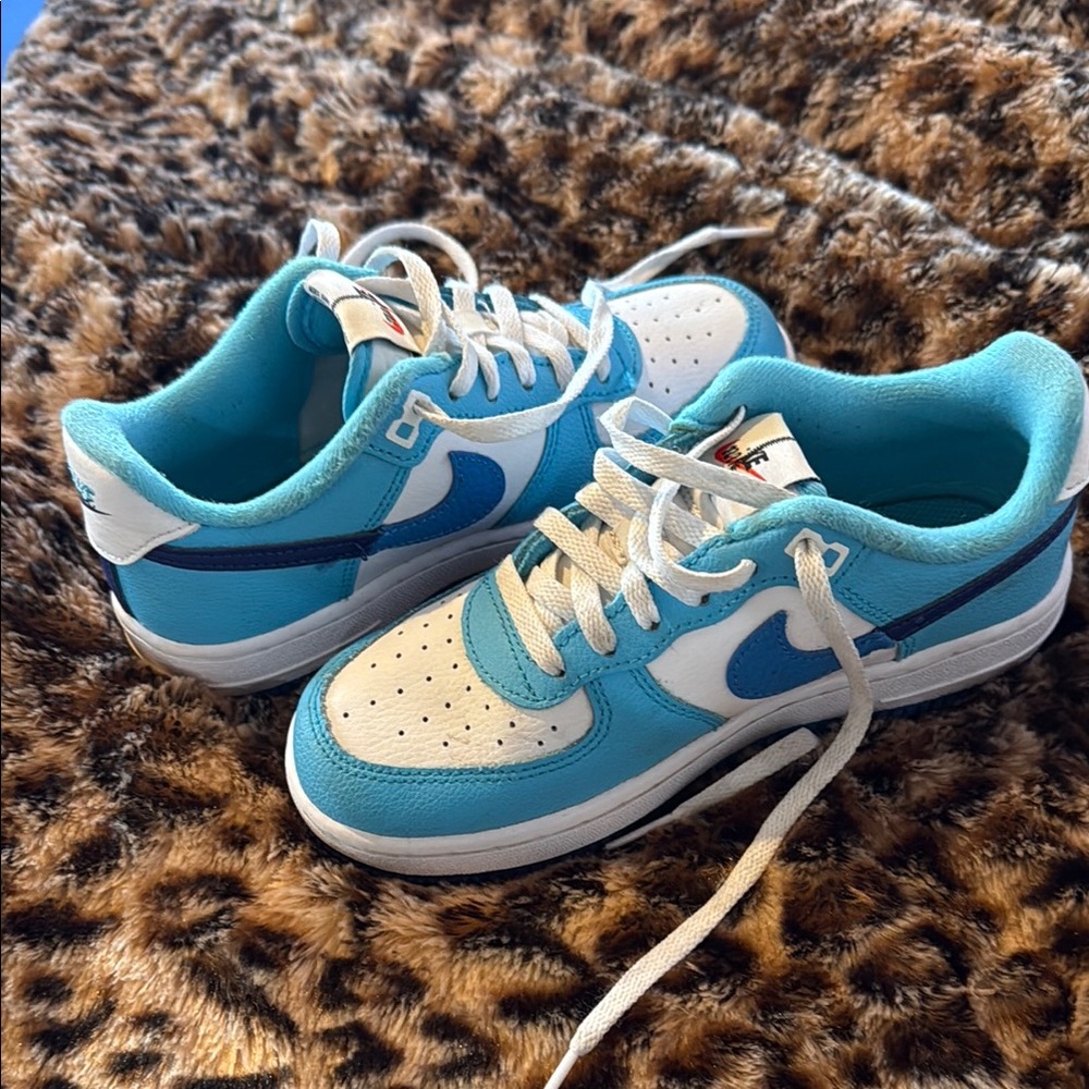 Kids Blue and White Sneakers